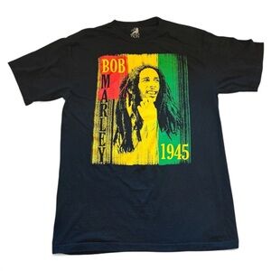 Zion Bob Marley 1945 Graphic T Shirt Black Mens Size L